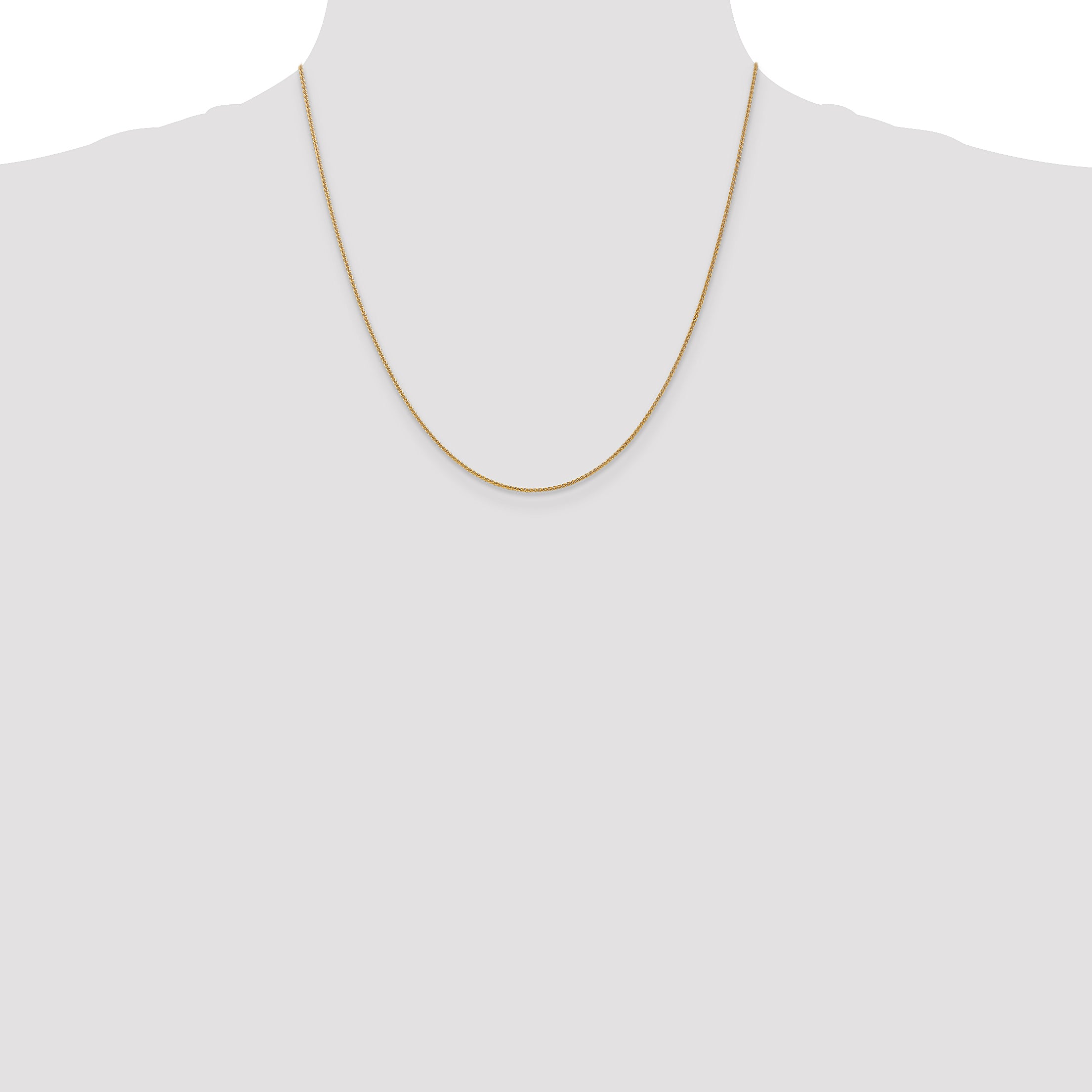 14K Gold Women's Polished Spiga Chain Necklace with Lobster Clasp