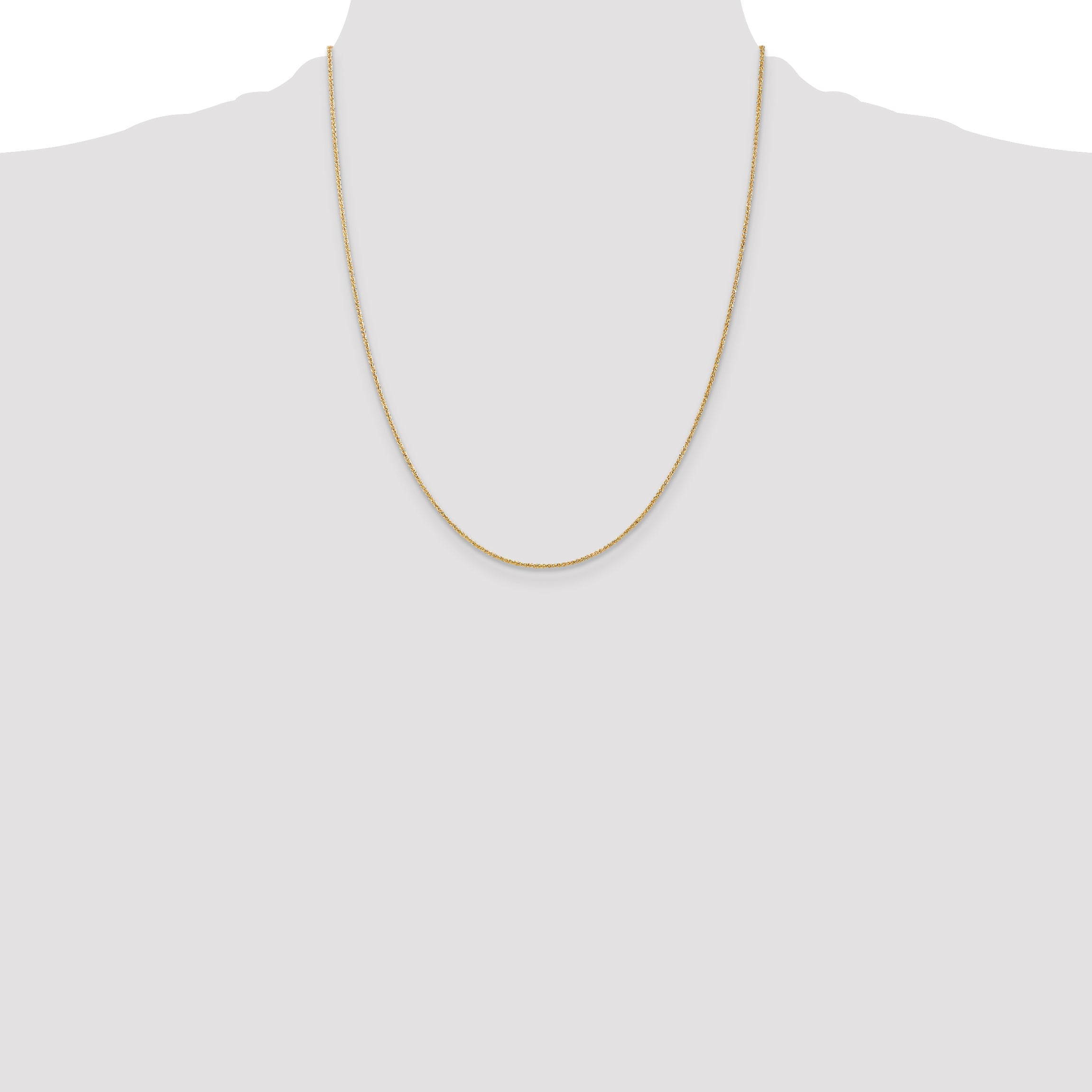 14K Gold Women's Polished Spiga Chain Necklace with Lobster Clasp