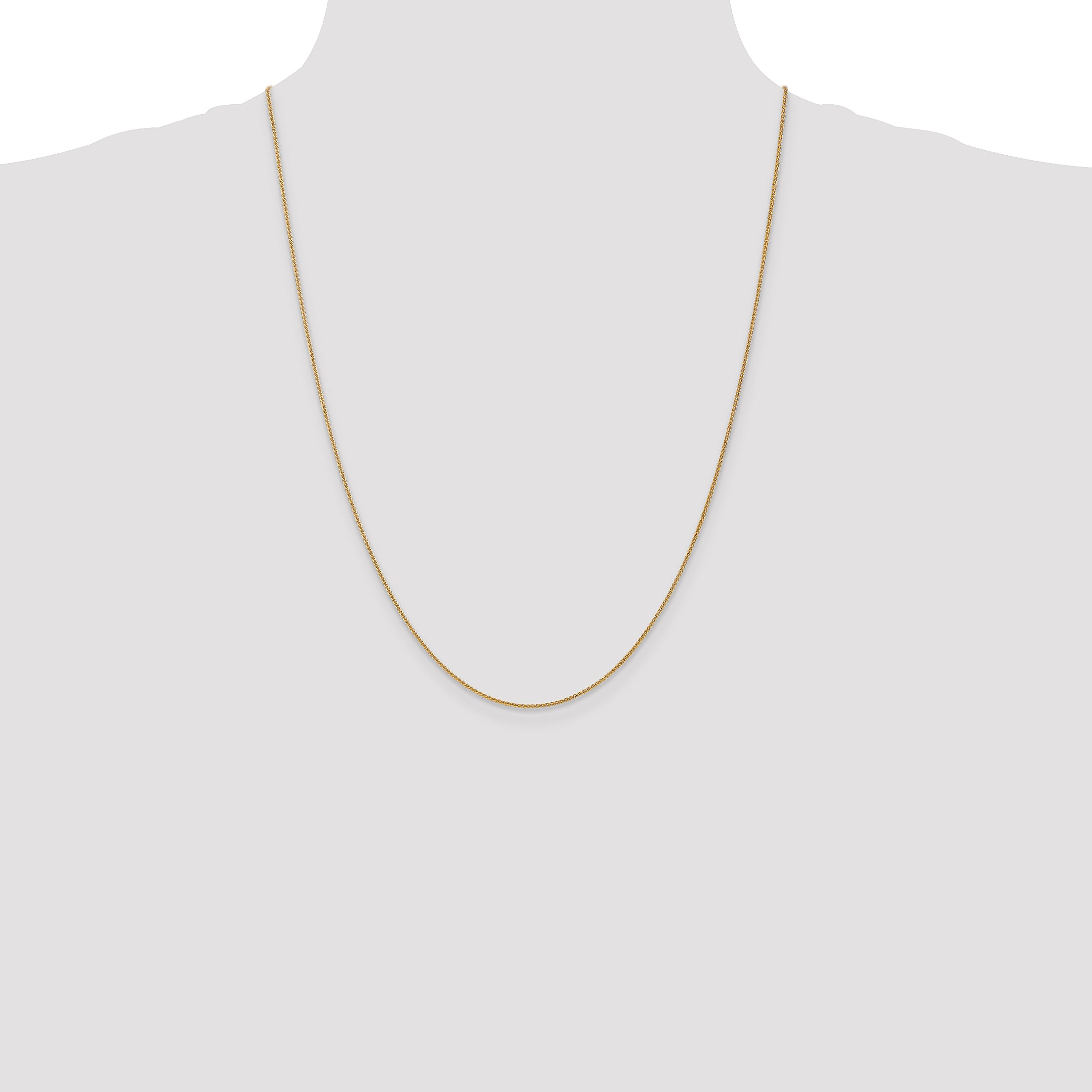14K Gold Women's Polished Spiga Chain Necklace with Lobster Clasp