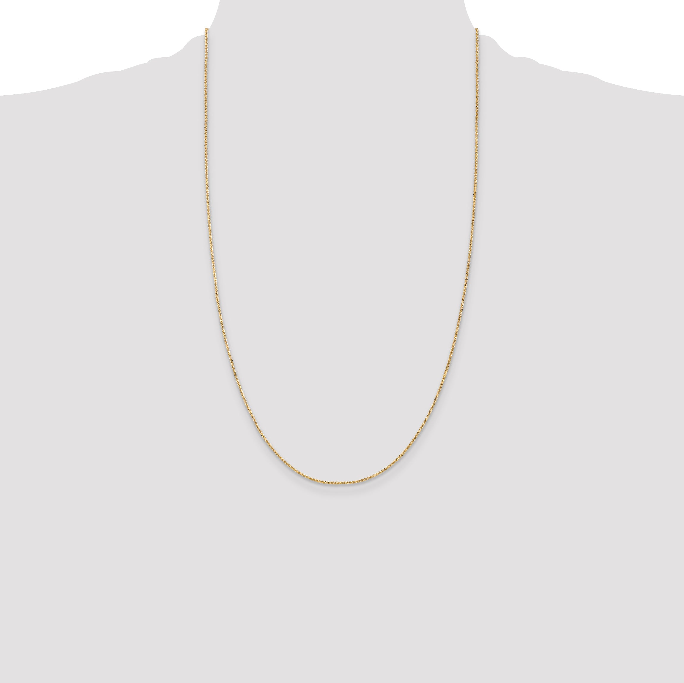 14K Gold Women's Polished Spiga Chain Necklace with Lobster Clasp