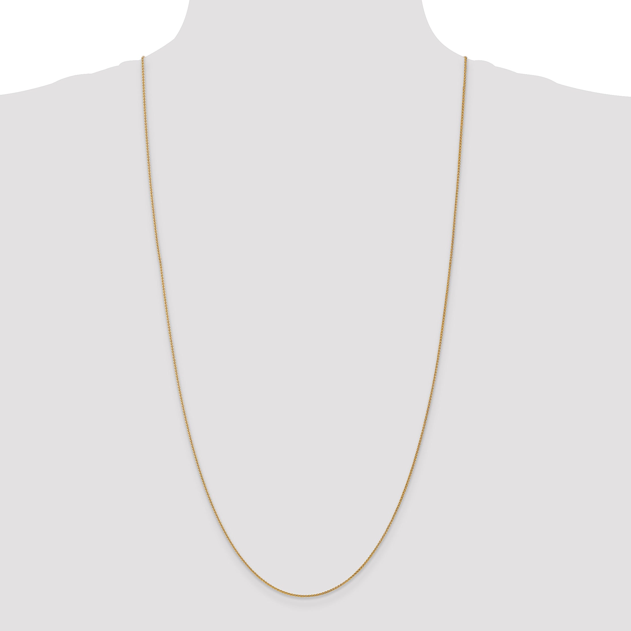 14K Gold Women's Polished Spiga Chain Necklace with Lobster Clasp