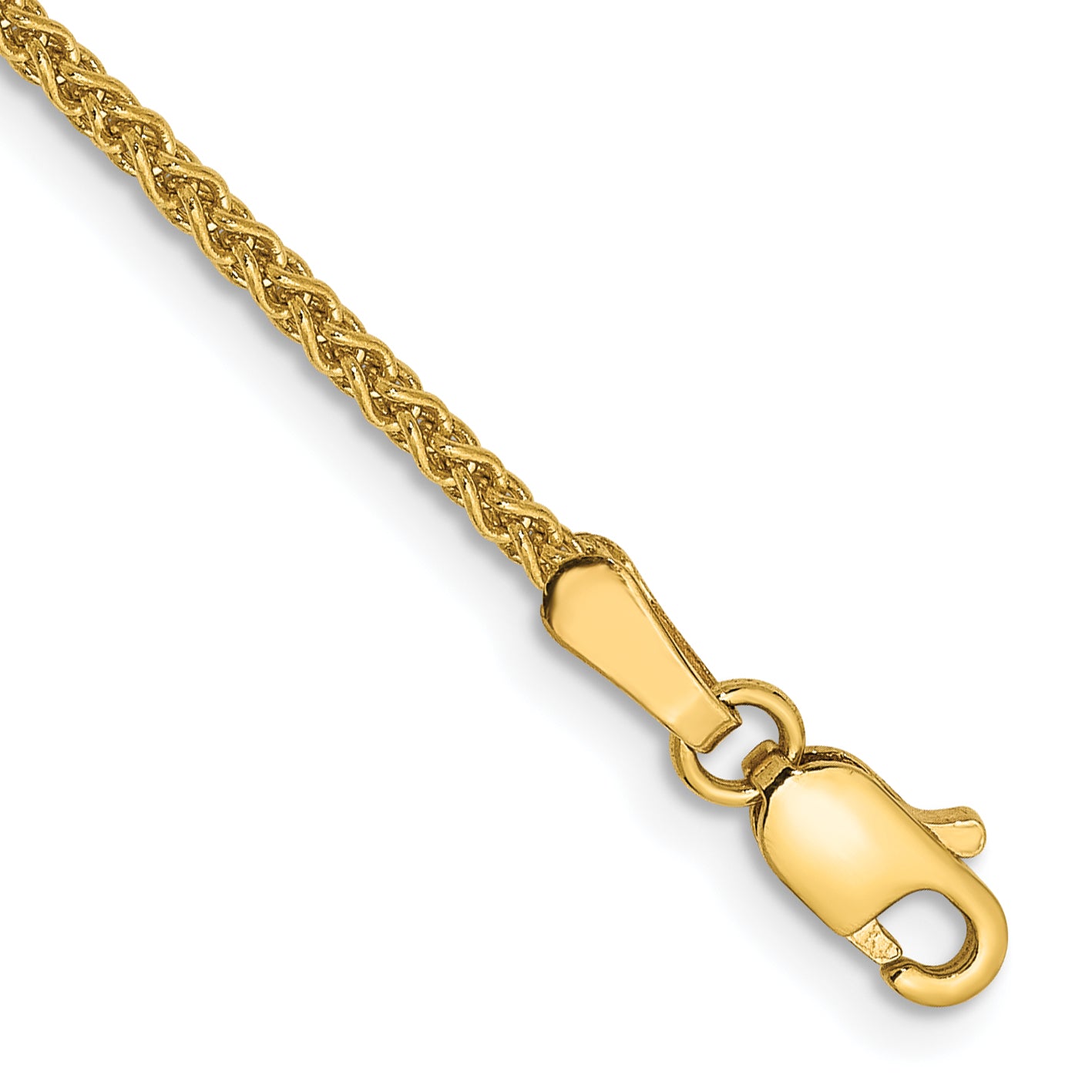 14K 7 inch 1.7mm Spiga with Lobster Clasp Bracelet