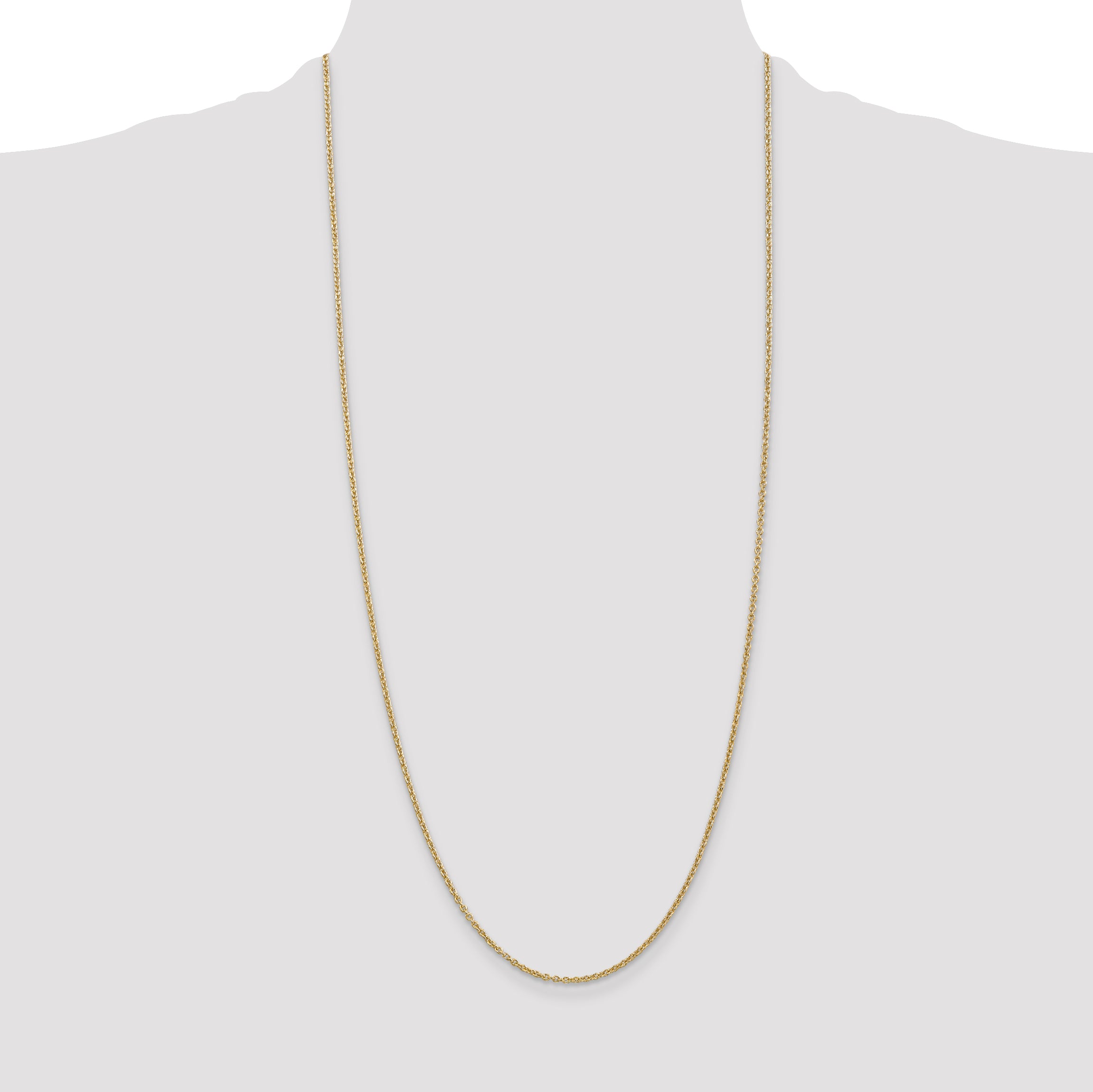 14K 16 inch 1.8mm Forzantine Cable with Lobster Clasp Chain
