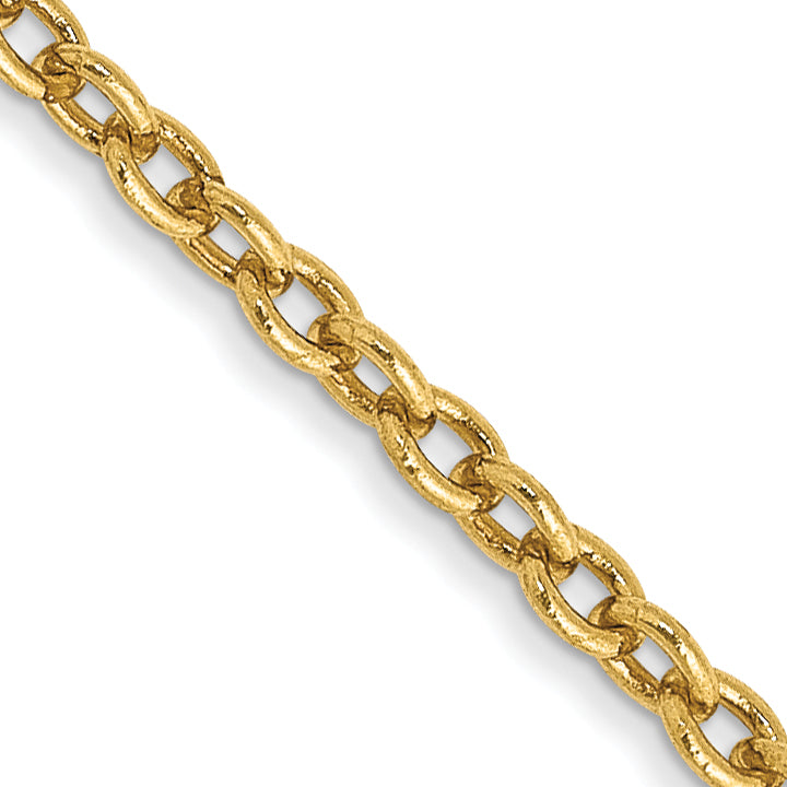 14K 30 inch 1.8mm Forzantine Cable with Lobster Clasp Chain