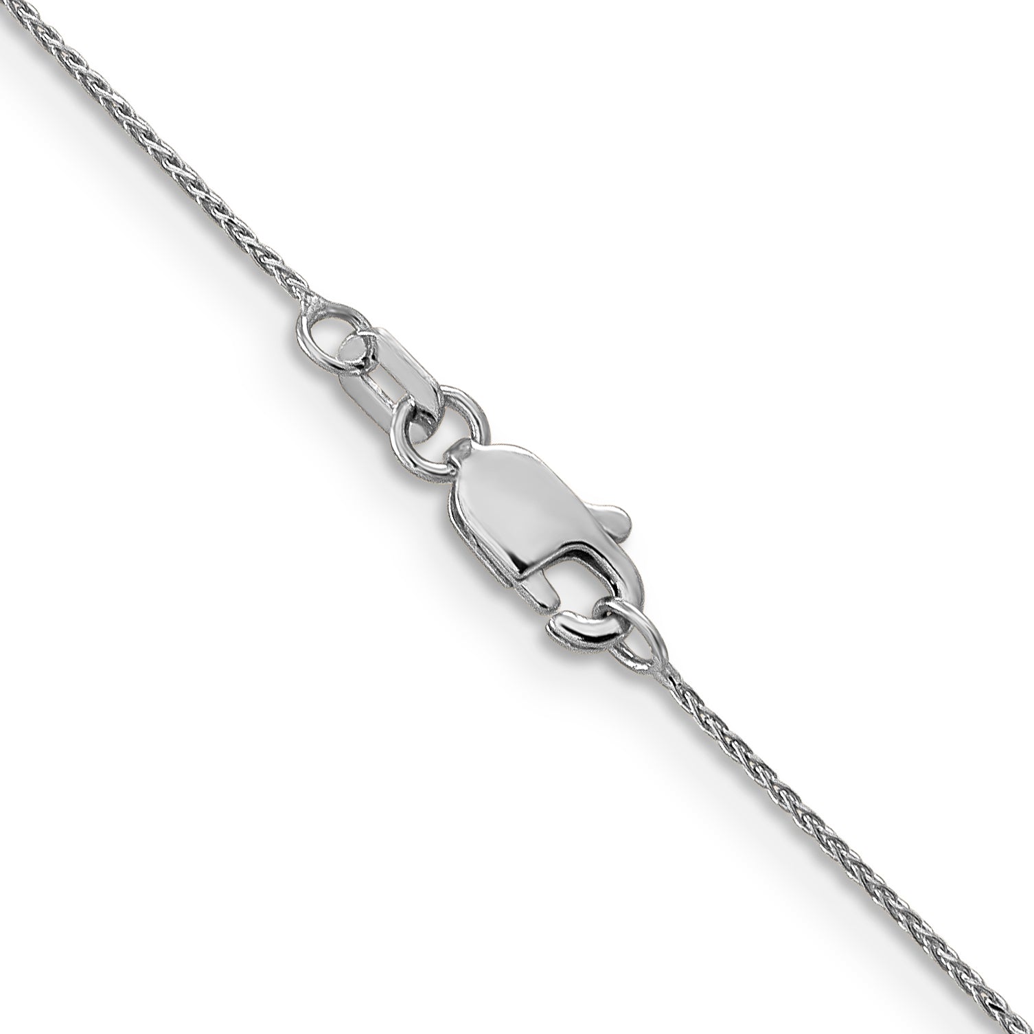 Sophia Jewelers 14K White Gold Diamond-Cut Spiga Necklace 16 Elegant Women's Chain