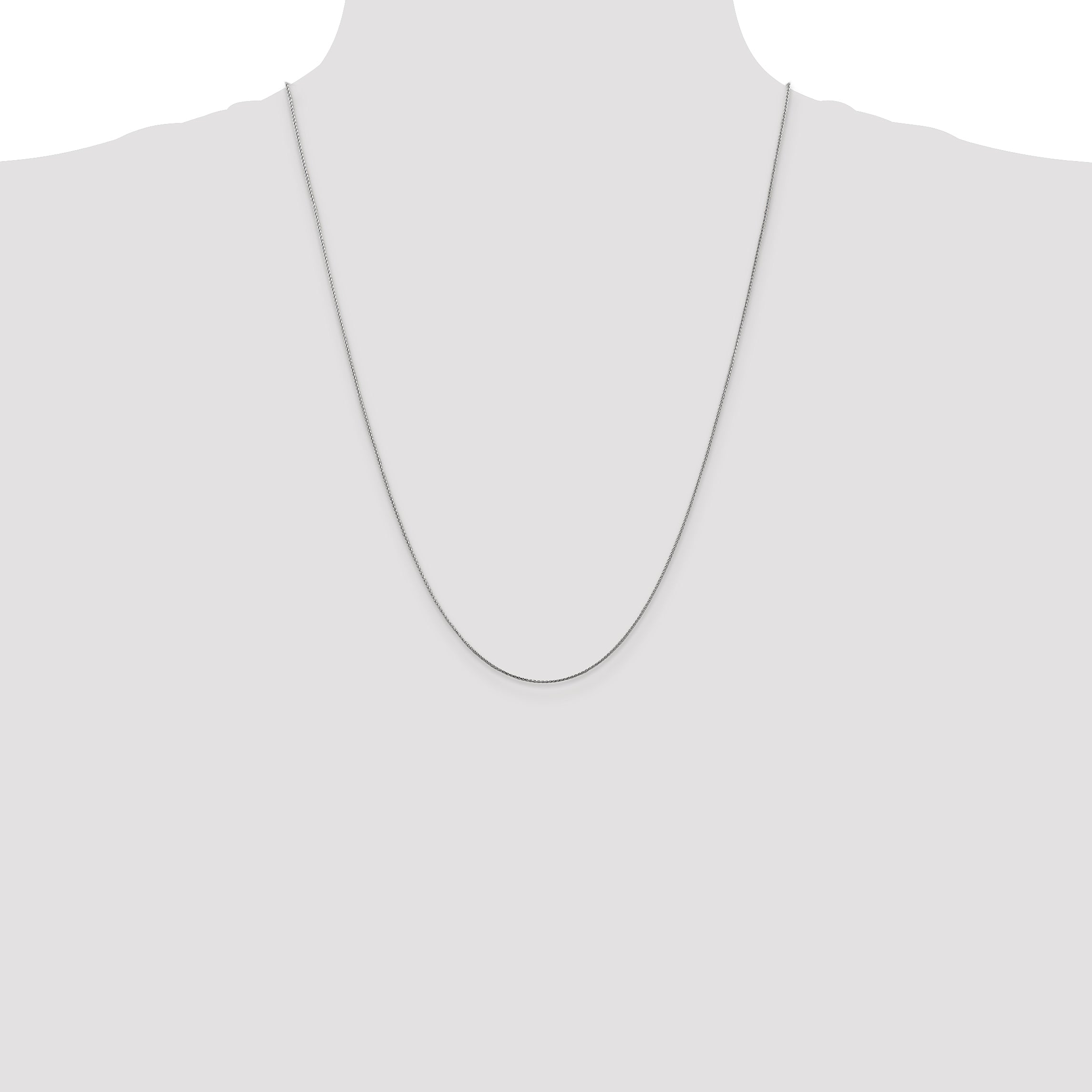 Sophia Jewelers 14K White Gold Diamond-Cut Spiga Necklace 16 Elegant Women's Chain