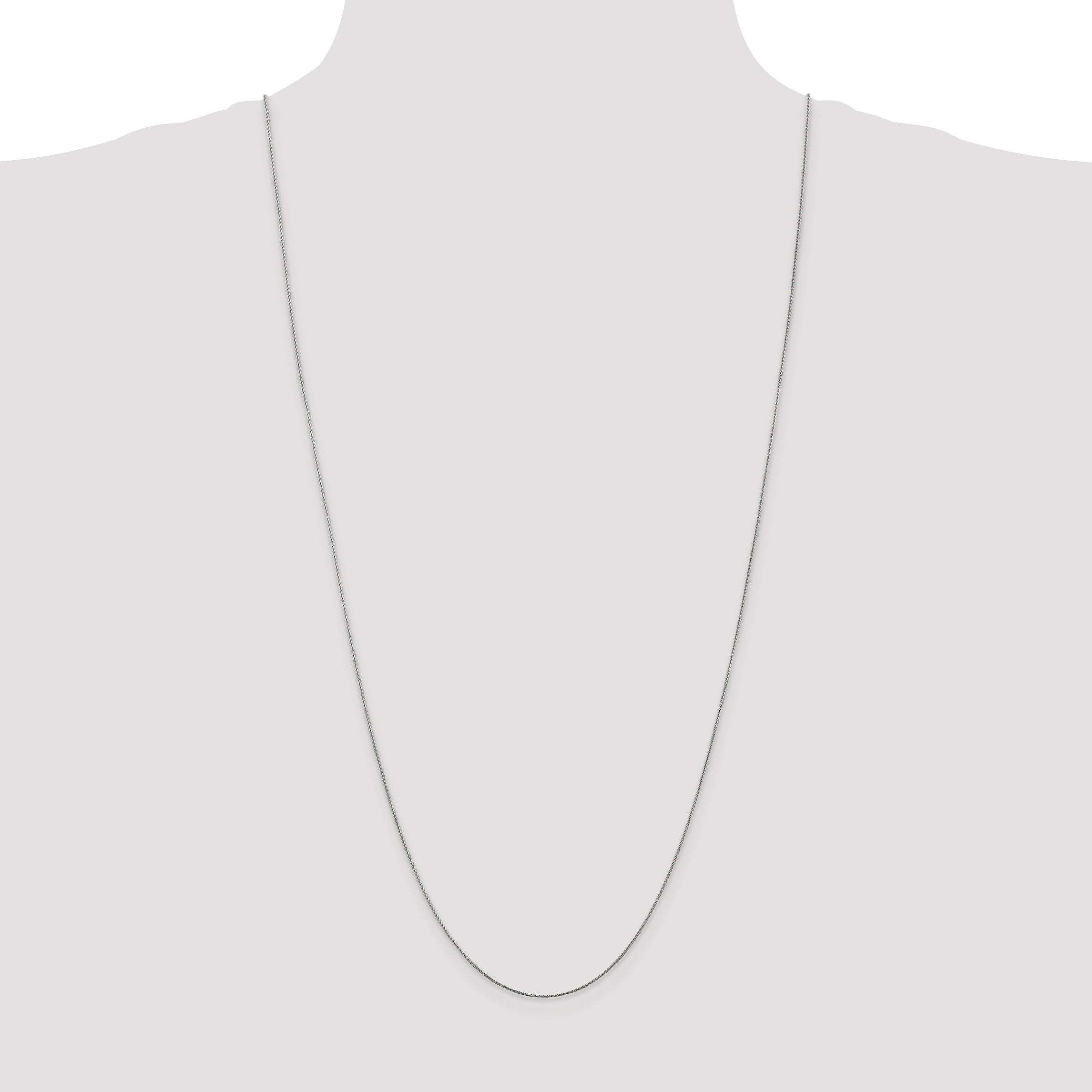 Sophia Jewelers 14K White Gold Diamond-Cut Spiga Necklace 16 Elegant Women's Chain