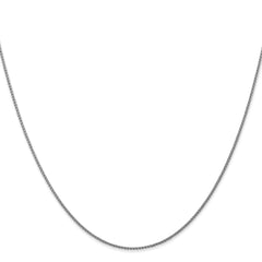 14K White Gold Diamond-Cut Spiga Chain Necklace with Lobster Clasp