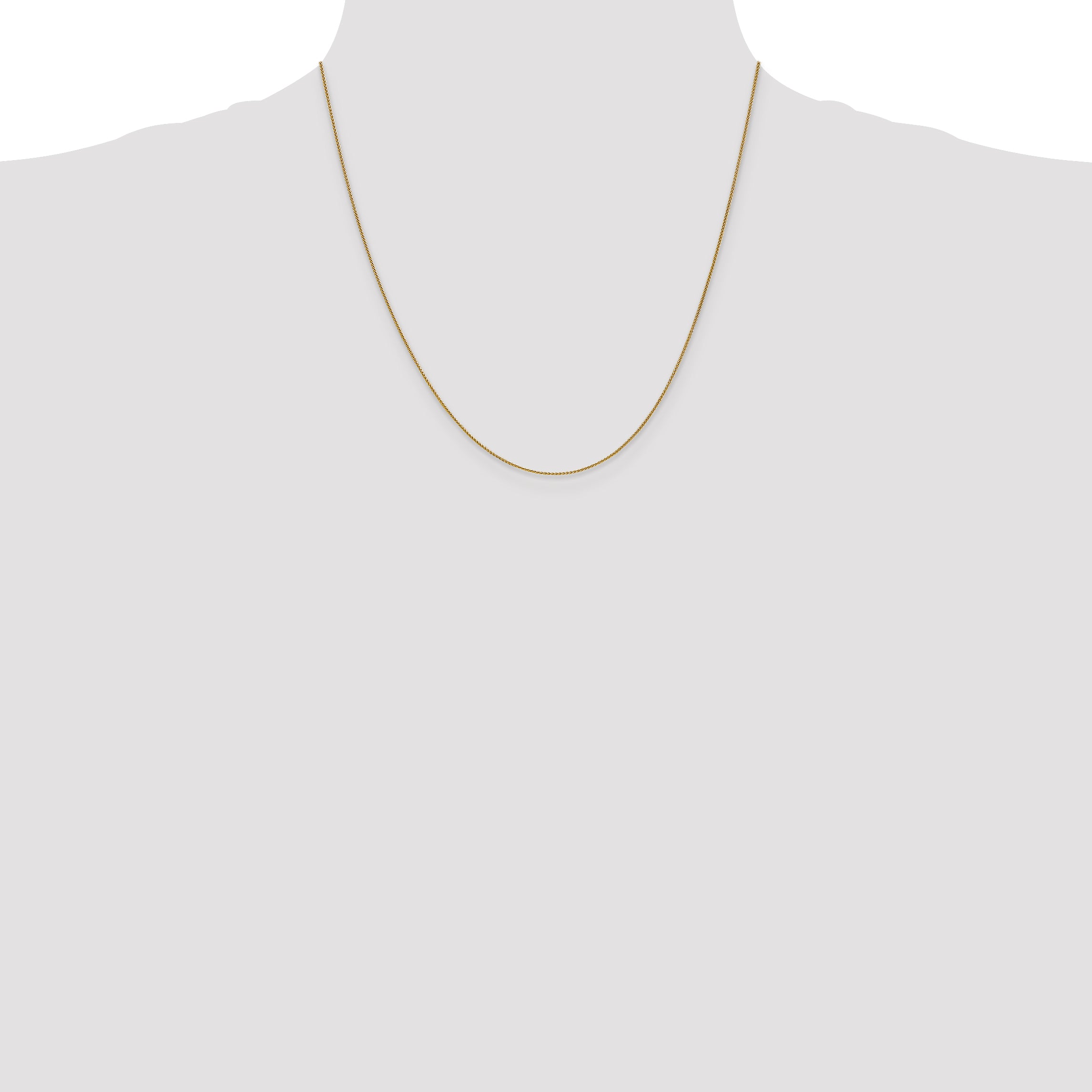 14K Gold Spiga Chain Necklace with Polished Finish for Women