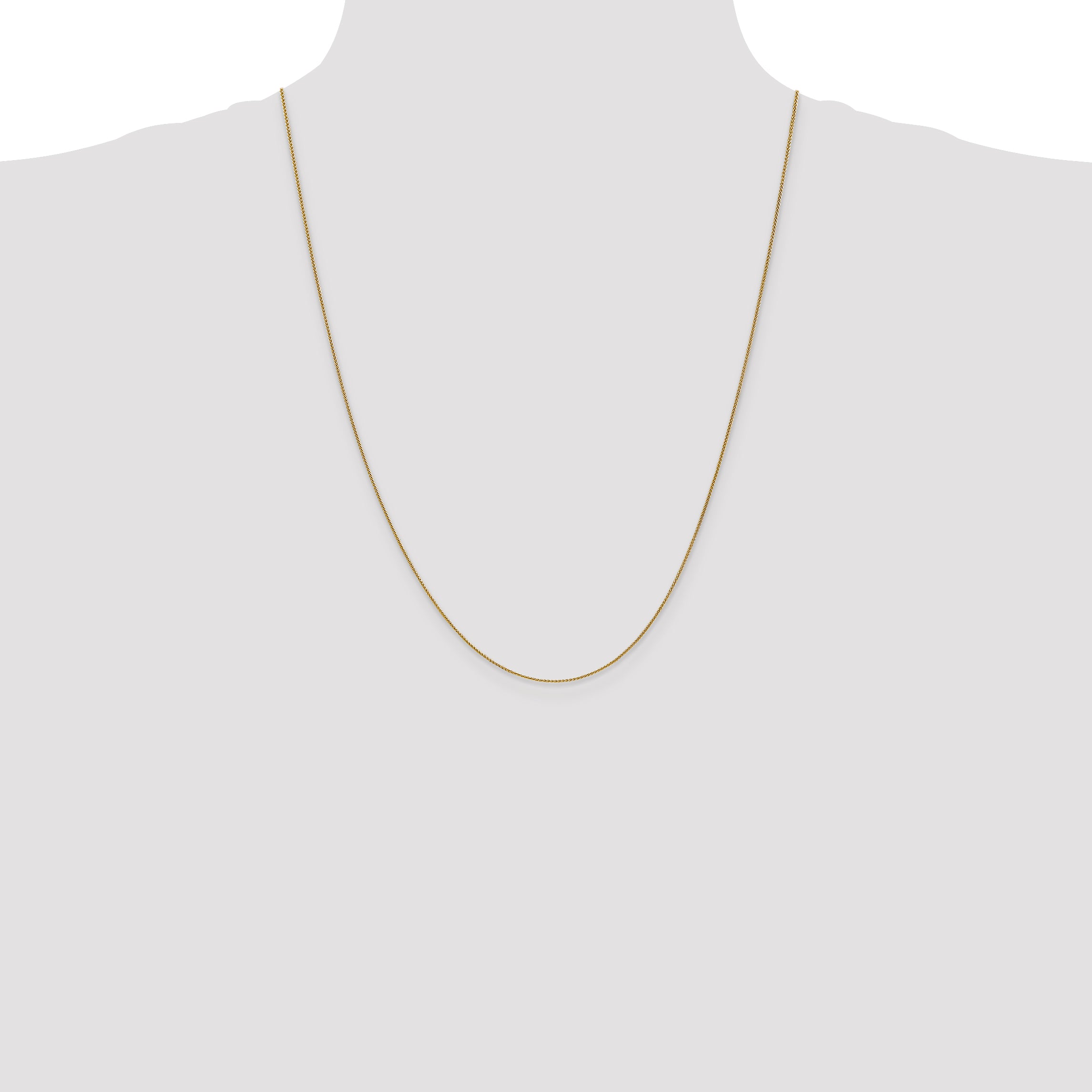 14K Gold Spiga Chain Necklace with Polished Finish for Women