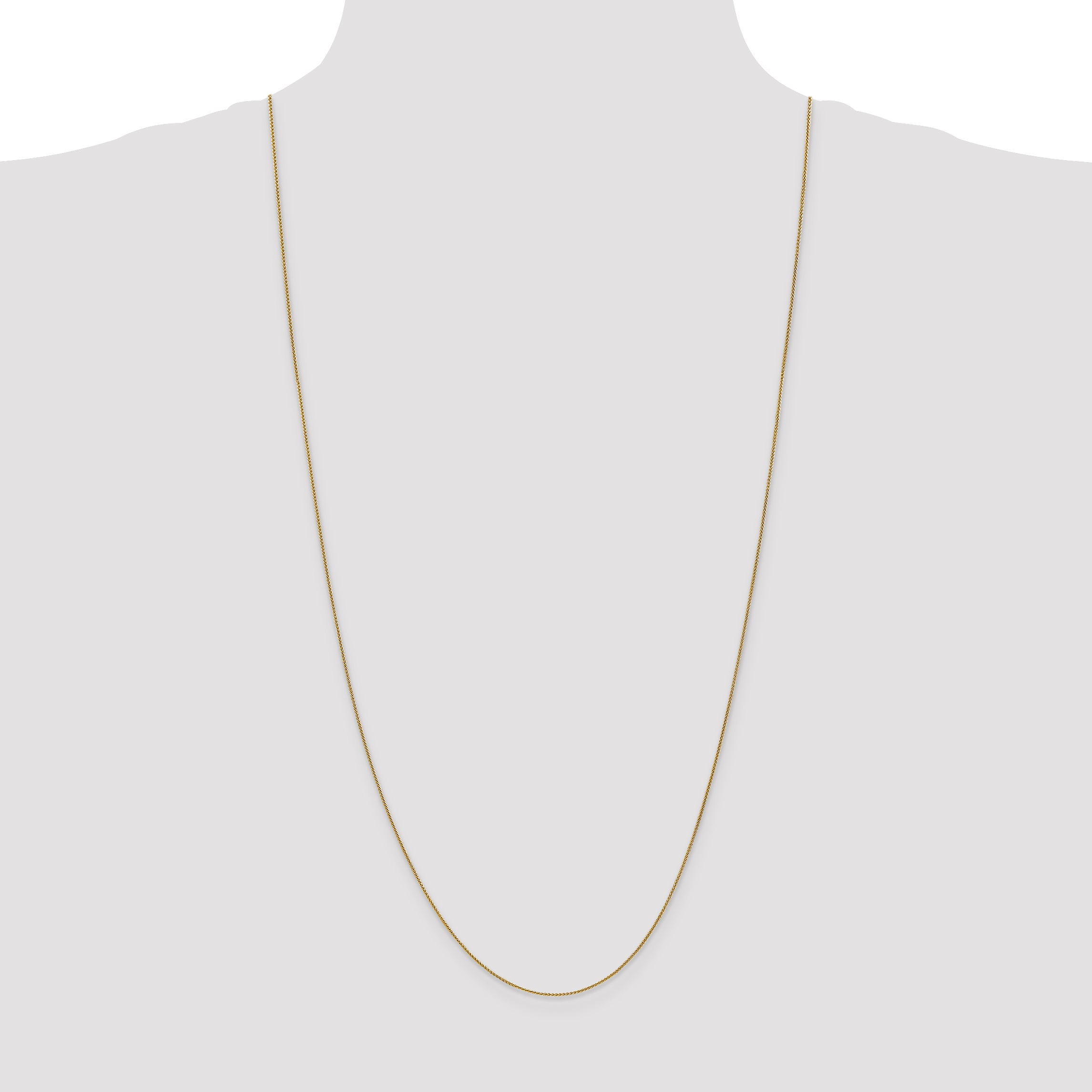14K Gold Spiga Chain Necklace with Polished Finish for Women