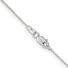14K White Gold 16 inch .65mm Diamond-cut Round Open Link Cable with Lobster Clasp Chain
