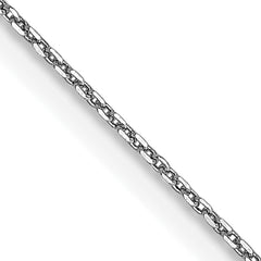 14K White Gold 24 inch .65mm Diamond-cut Round Open Link Cable with Lobster Clasp Chain