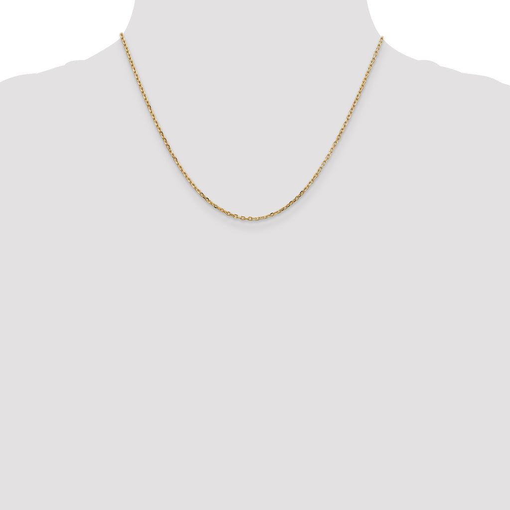 Diamond-Cut Cable Chain Necklace in 14K Yellow Gold, 1.8mm