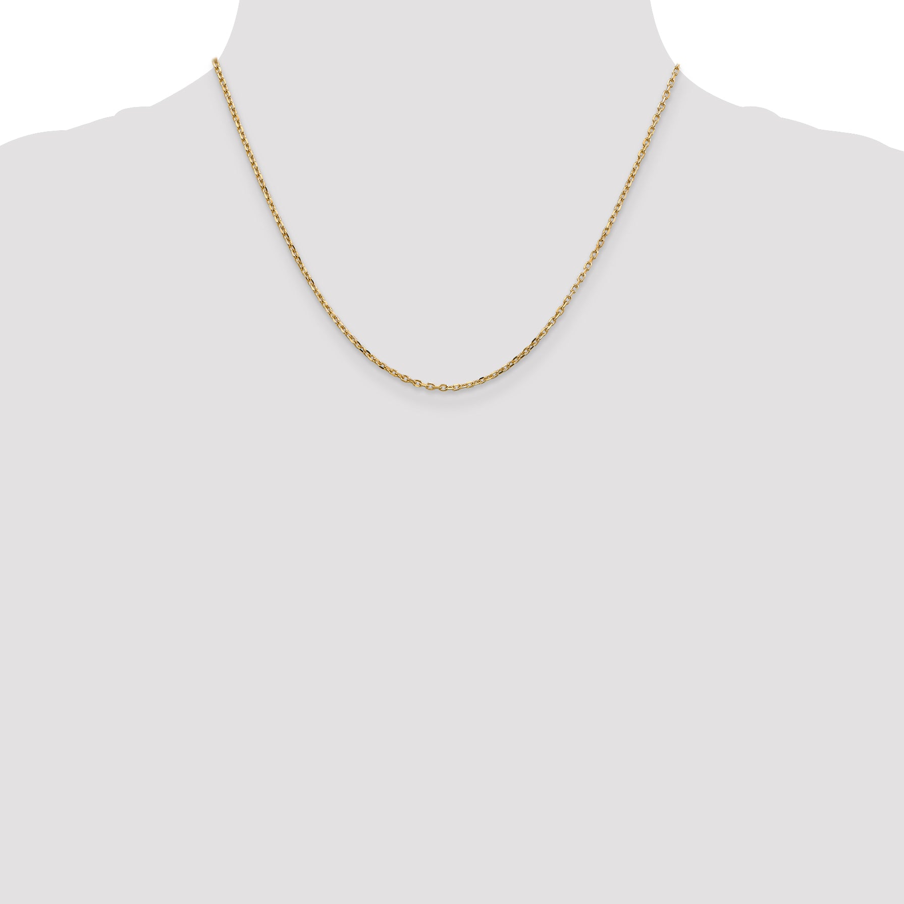 Diamond-Cut Cable Chain Necklace in 14K Yellow Gold, 1.8mm