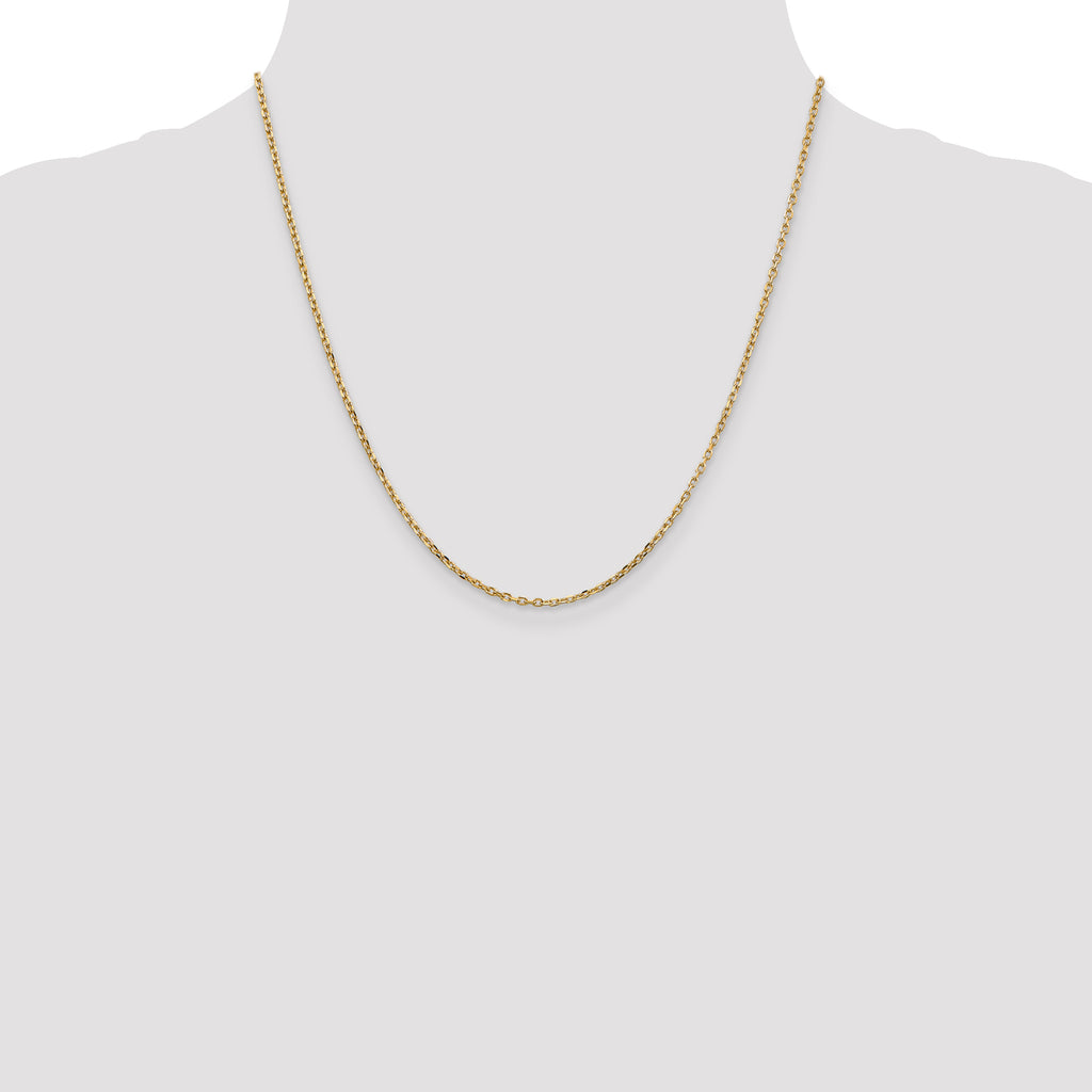 Diamond-Cut Cable Chain Necklace in 14K Yellow Gold, 1.8mm