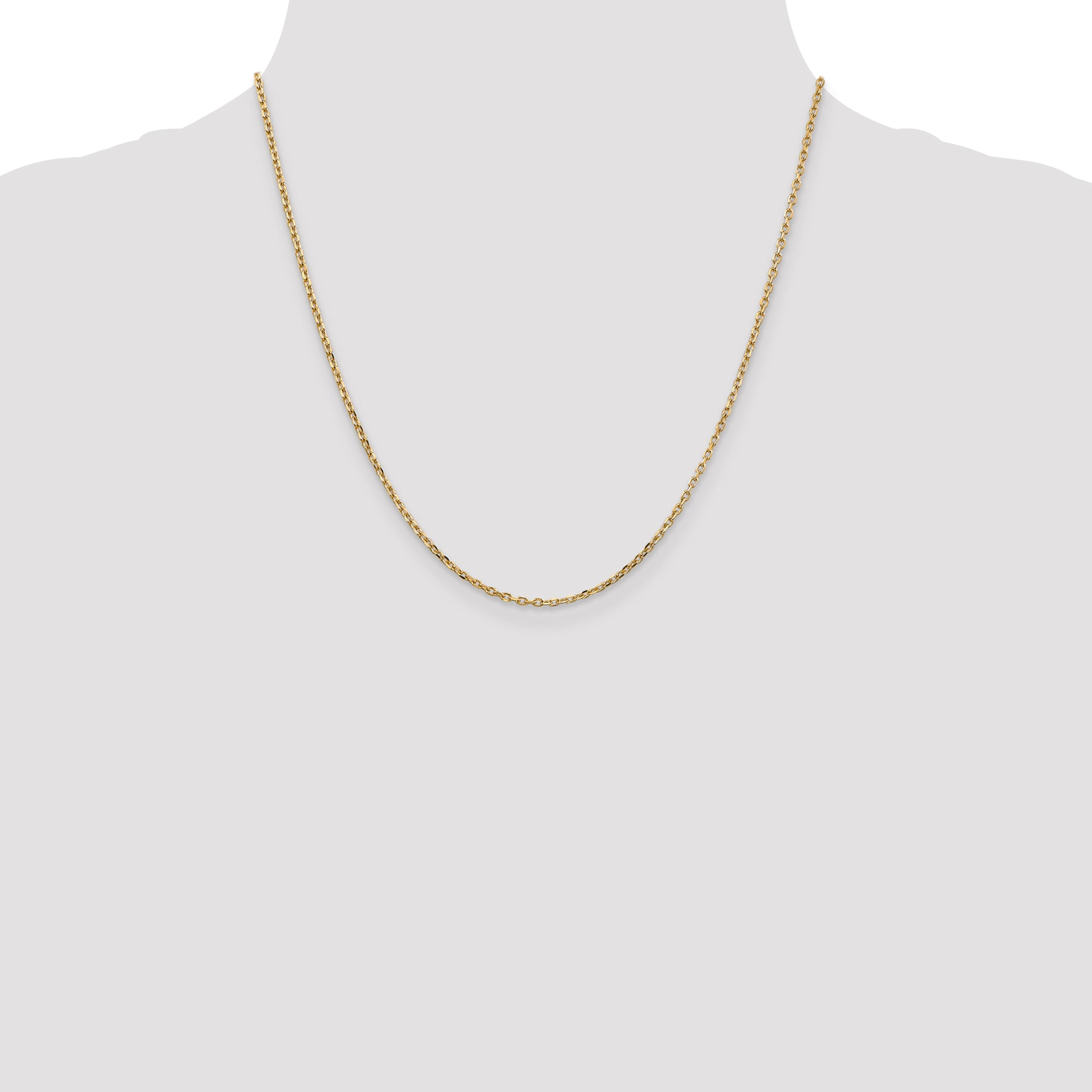 Diamond-Cut Cable Chain Necklace in 14K Yellow Gold, 1.8mm
