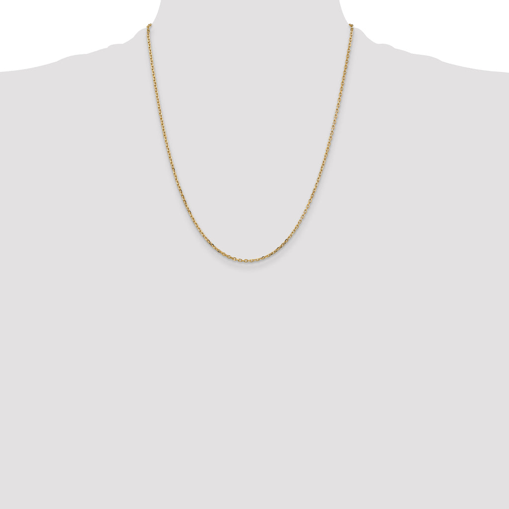 Diamond-Cut Cable Chain Necklace in 14K Yellow Gold, 1.8mm