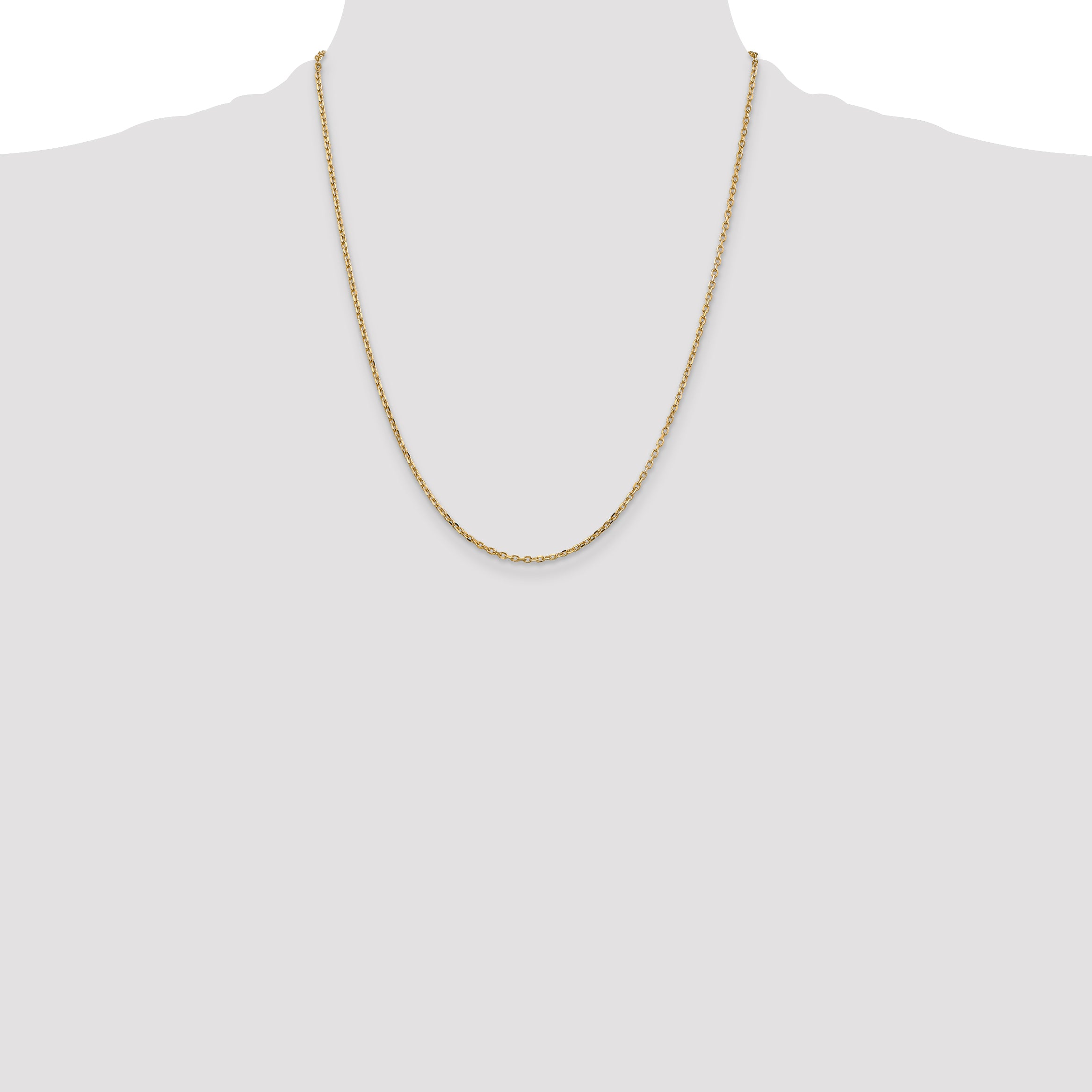 Diamond-Cut Cable Chain Necklace in 14K Yellow Gold, 1.8mm
