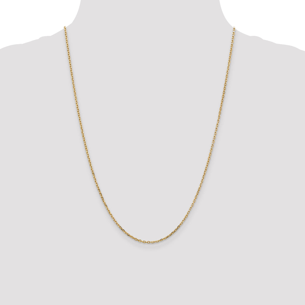 Diamond-Cut Cable Chain Necklace in 14K Yellow Gold, 1.8mm