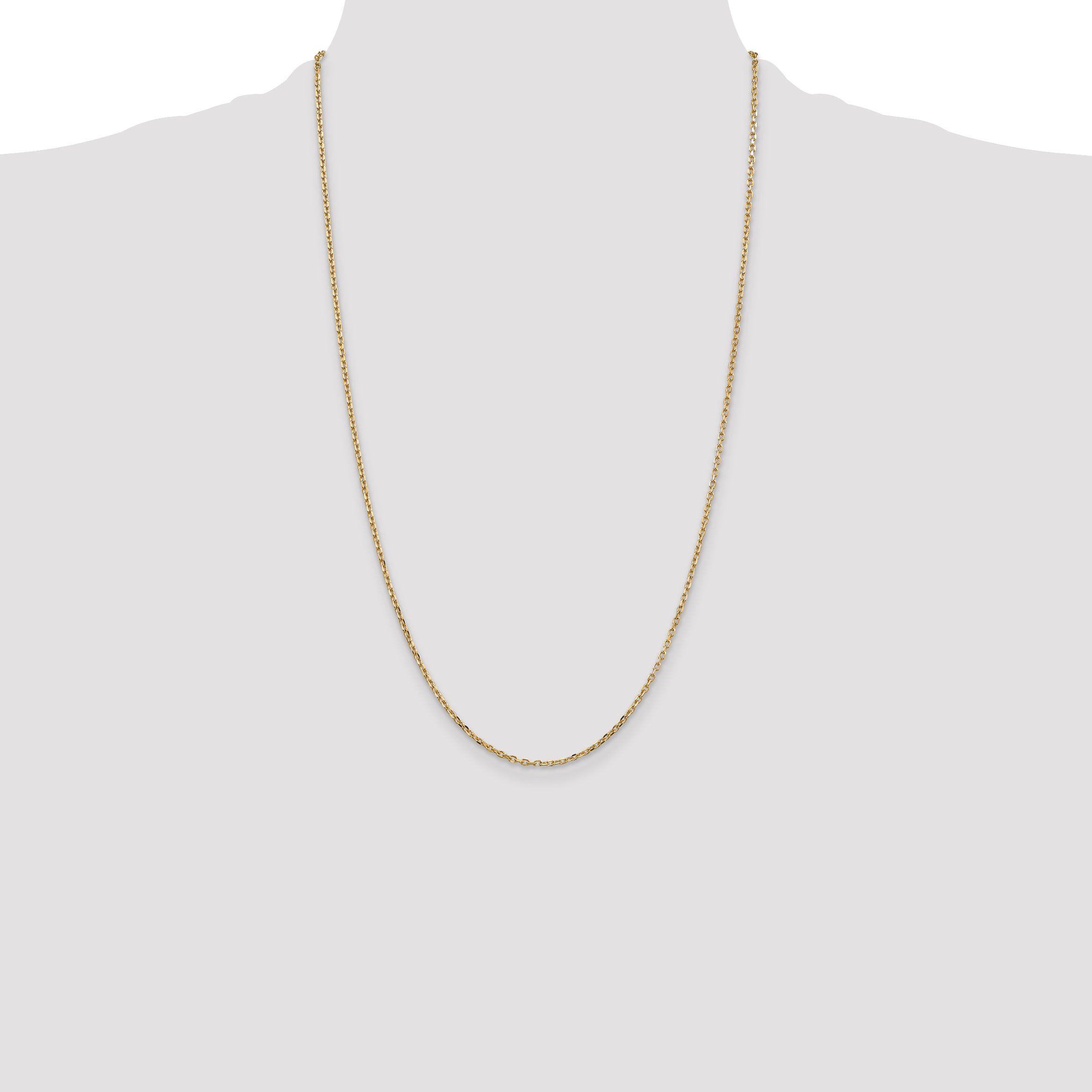 Diamond-Cut Cable Chain Necklace in 14K Yellow Gold, 1.8mm