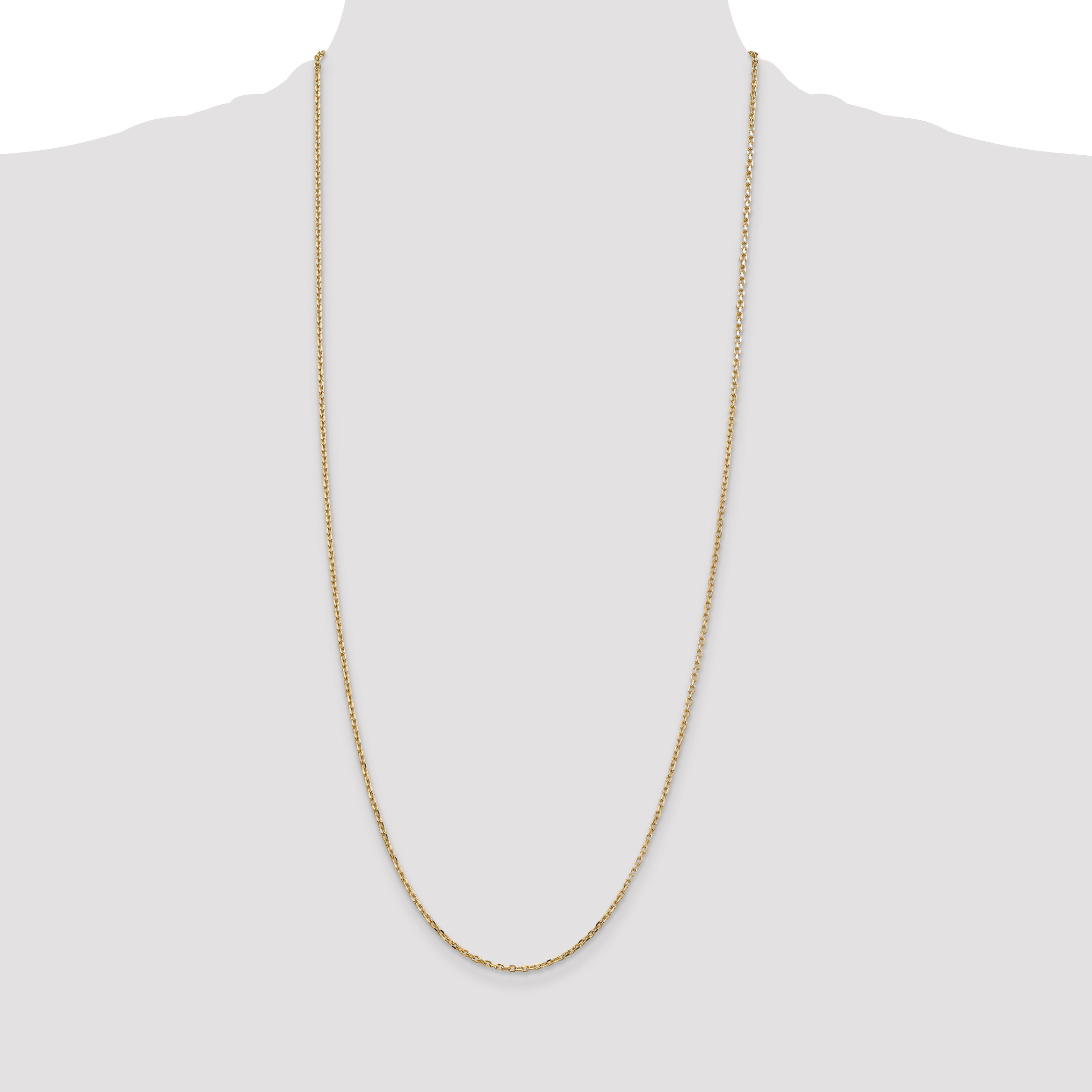 Diamond-Cut Cable Chain Necklace in 14K Yellow Gold, 1.8mm
