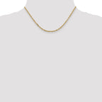 Sophia Jewelers 14K Gold Polished Diamond-Cut Cable Necklace for Women