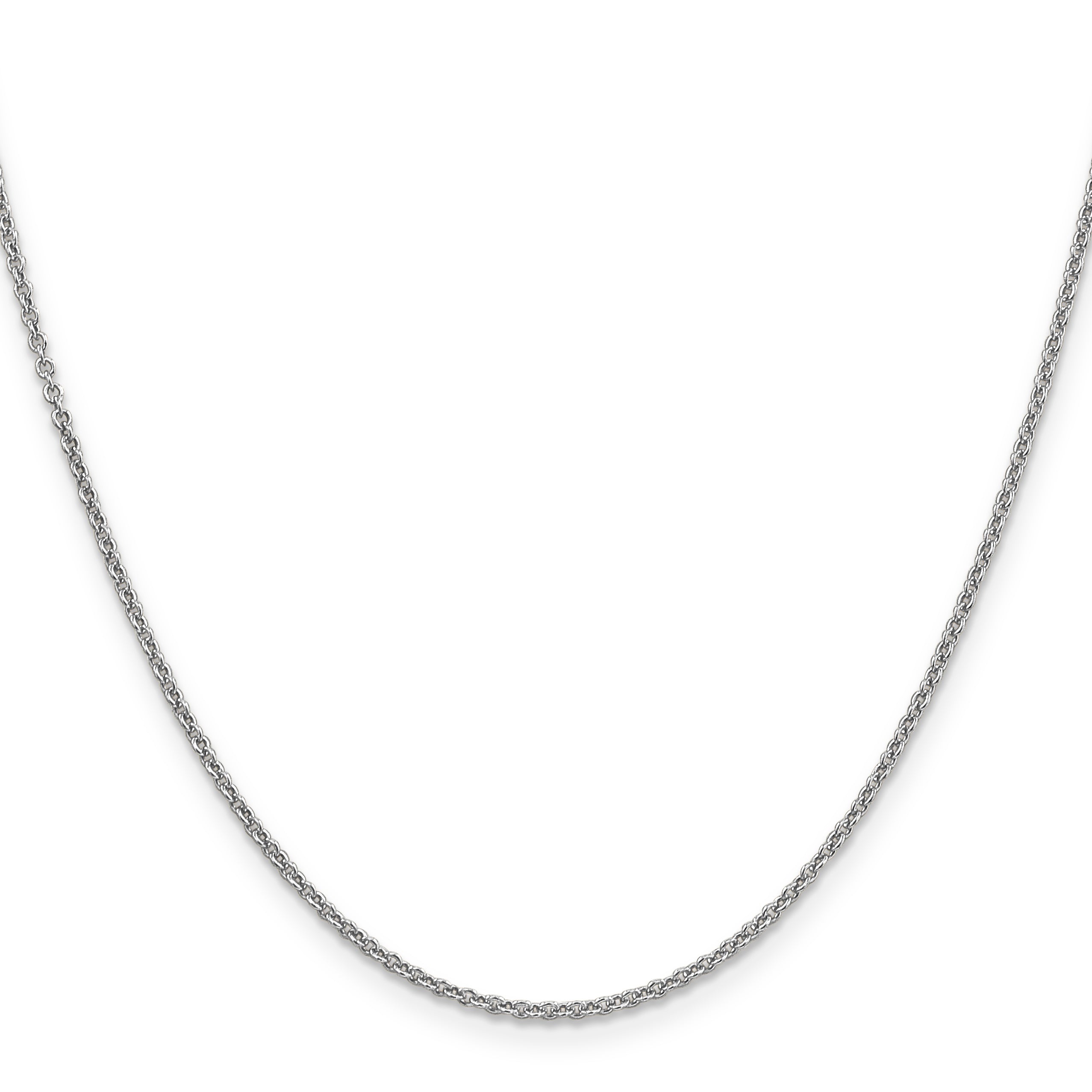 Sophia Jewelers 14K White Gold Polished Cable Chain Necklace
