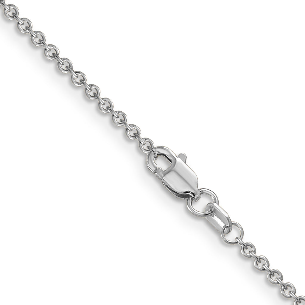 Cable Chain Necklace in 14K White Gold, 1.6mm