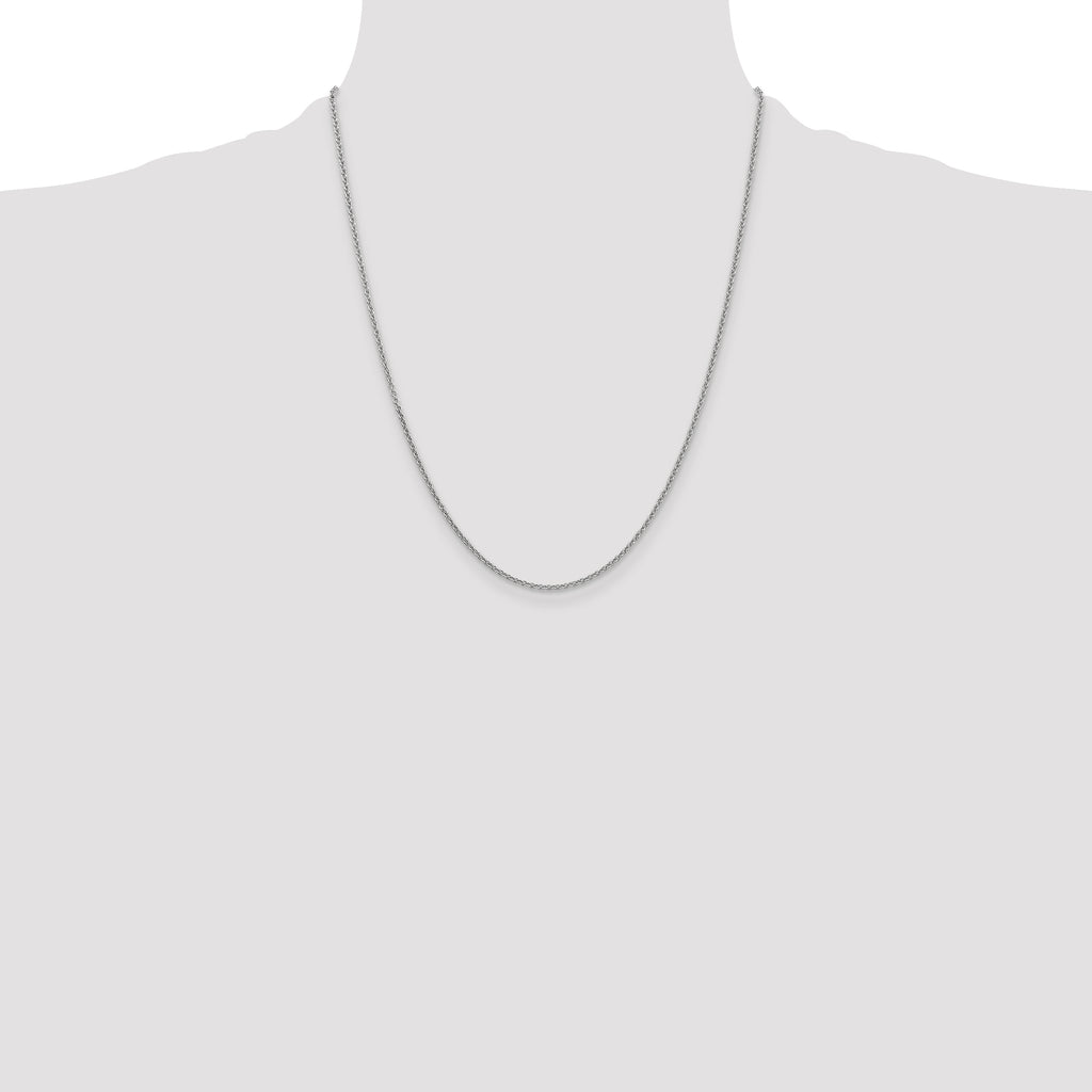 Cable Chain Necklace in 14K White Gold, 1.6mm