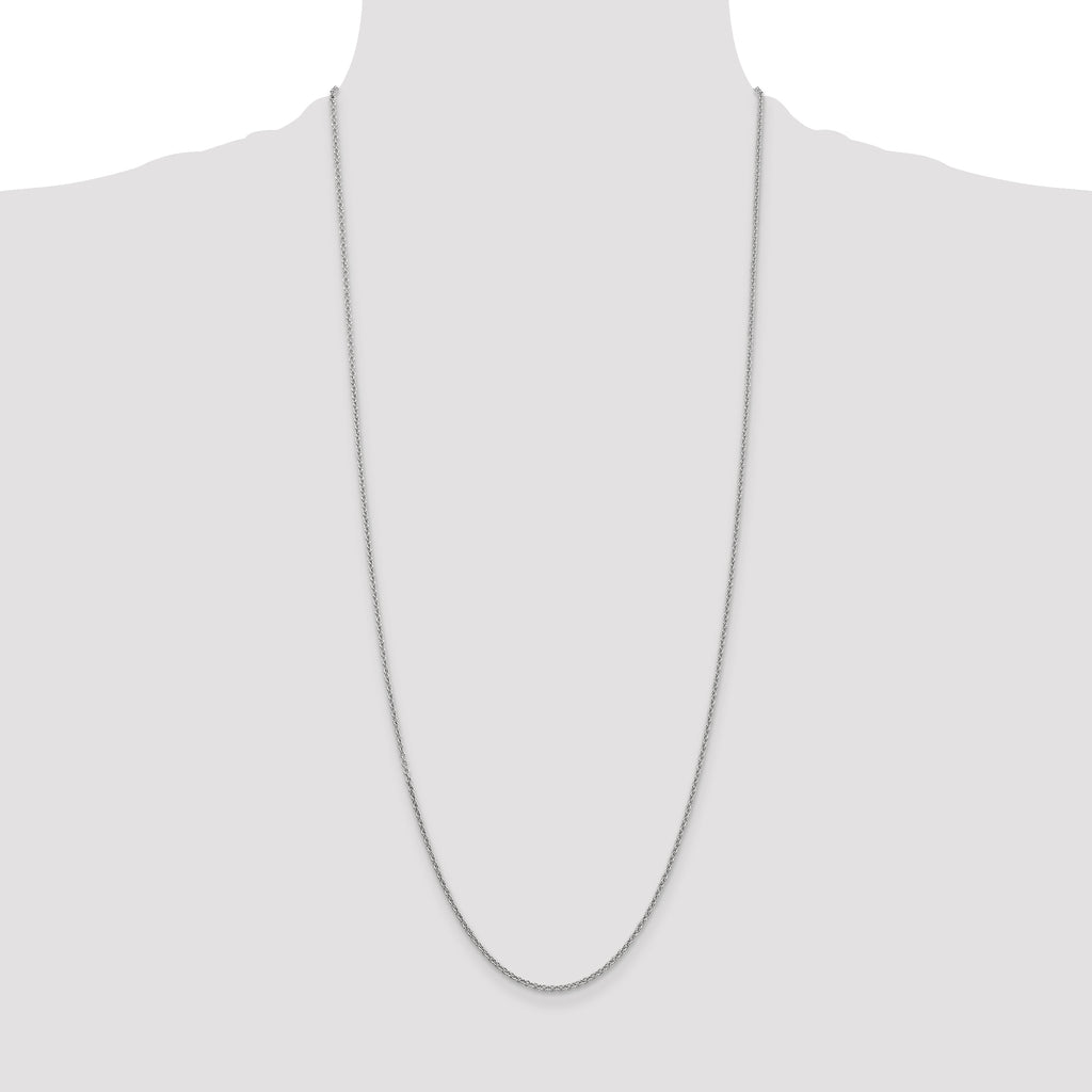 Cable Chain Necklace in 14K White Gold, 1.6mm