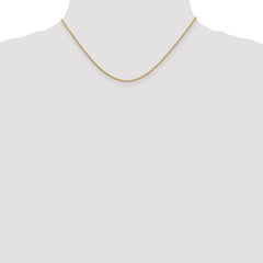 14K Gold Polished Cable Chain Necklace with Lobster Clasp for Women - 16
