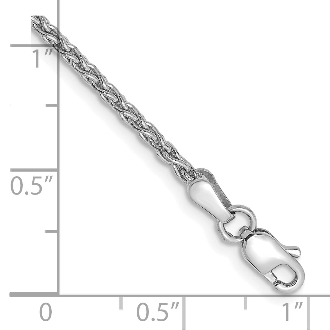 14K White Gold 8 inch 1.75mm Parisian Wheat with Lobster Clasp Bracelet Secondary image