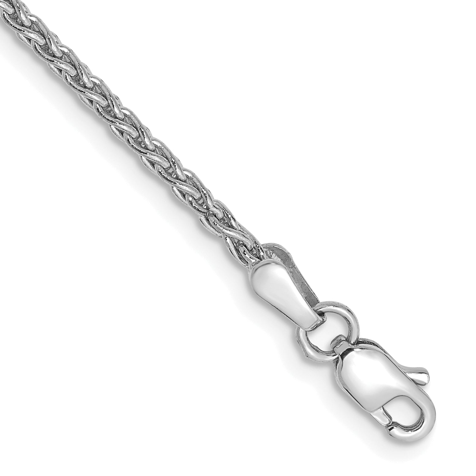 14K White Gold 8 inch 1.75mm Parisian Wheat with Lobster Clasp Bracelet Main image