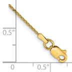 14k 6 inch 1mm Parisian Wheat with Lobster Clasp Bracelet