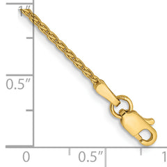 14k 6 inch 1.5mm Parisian Wheat with Lobster Clasp Chain