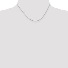 14K White Gold Polished Rolo Necklace with Lobster Clasp