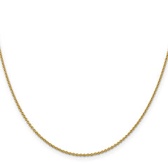14K 16 inch 1.4mm Forzantine Cable with Lobster Clasp Chain