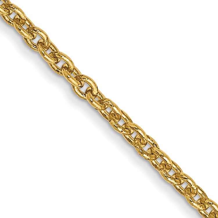 14K 26 inch 1.4mm Forzantine Cable with Lobster Clasp Chain