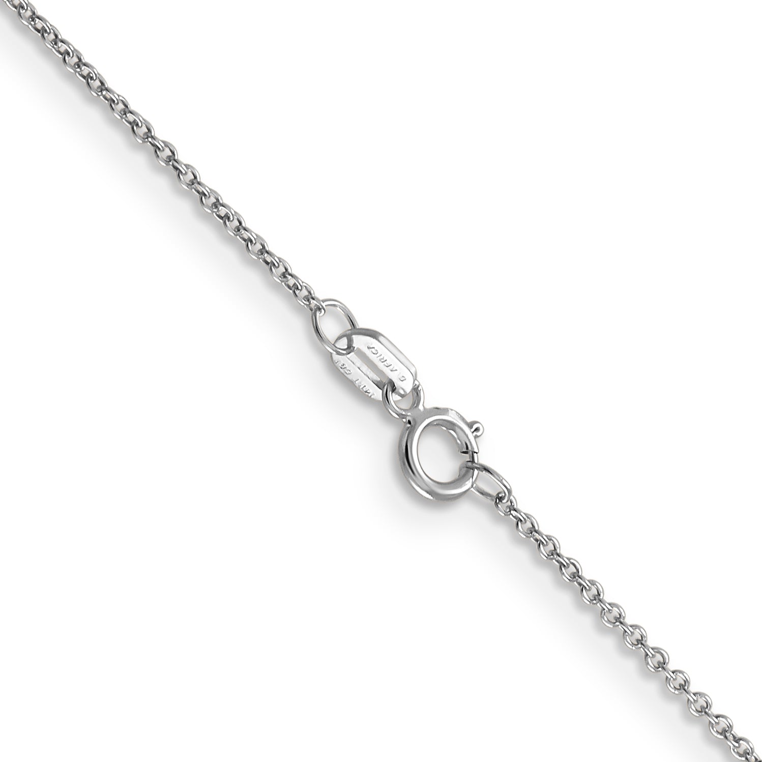 14K White Gold 14 inch .9mm Cable with Spring Ring Clasp Chain