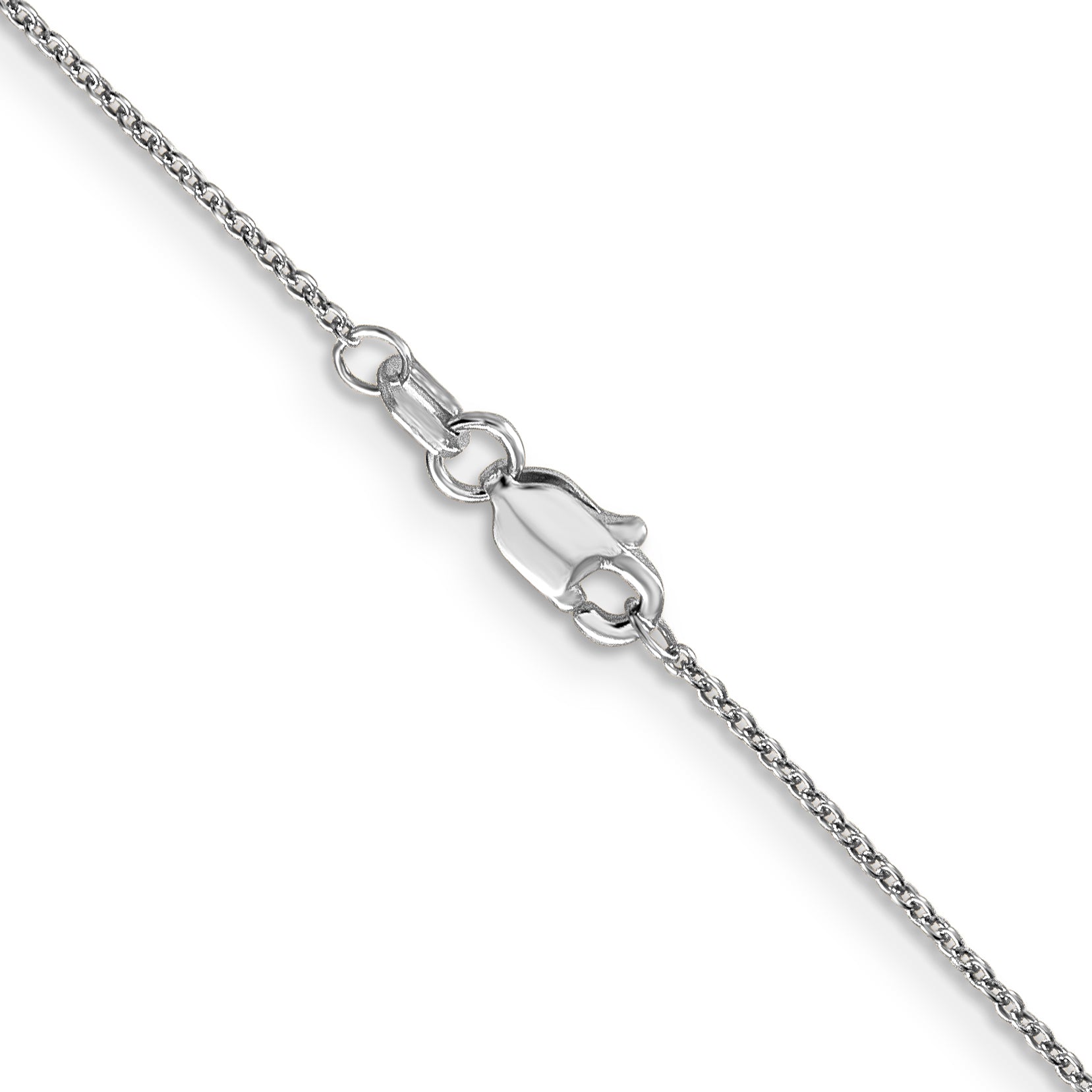 14K White Gold 14 inch .9mm Cable with Lobster Clasp Chain