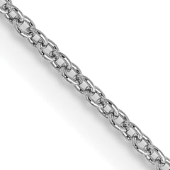 14K White Gold 24 inch .9mm Cable with Spring Ring Clasp Chain