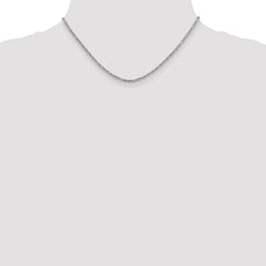 14K White Gold Byzantine Necklace with Polished Rhodium Finish
