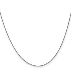 14K White Gold Spiga Chain Necklace with Polished Finish