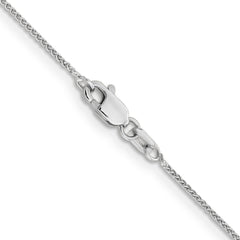 14K White Gold Spiga Chain Necklace with Polished Finish