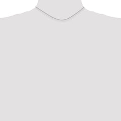 14K White Gold Spiga Chain Necklace with Polished Finish