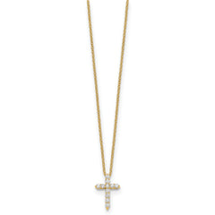 10k Diamond Cross 18 inch Necklace