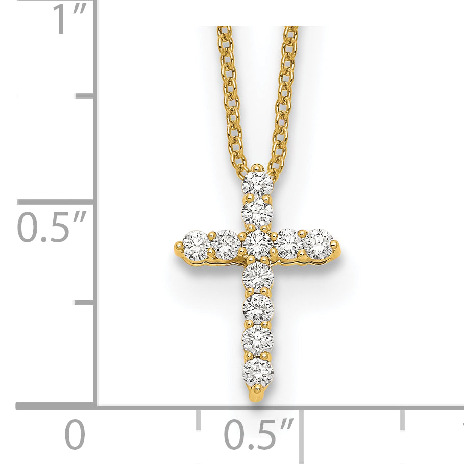 10k Diamond Cross 18 inch Necklace