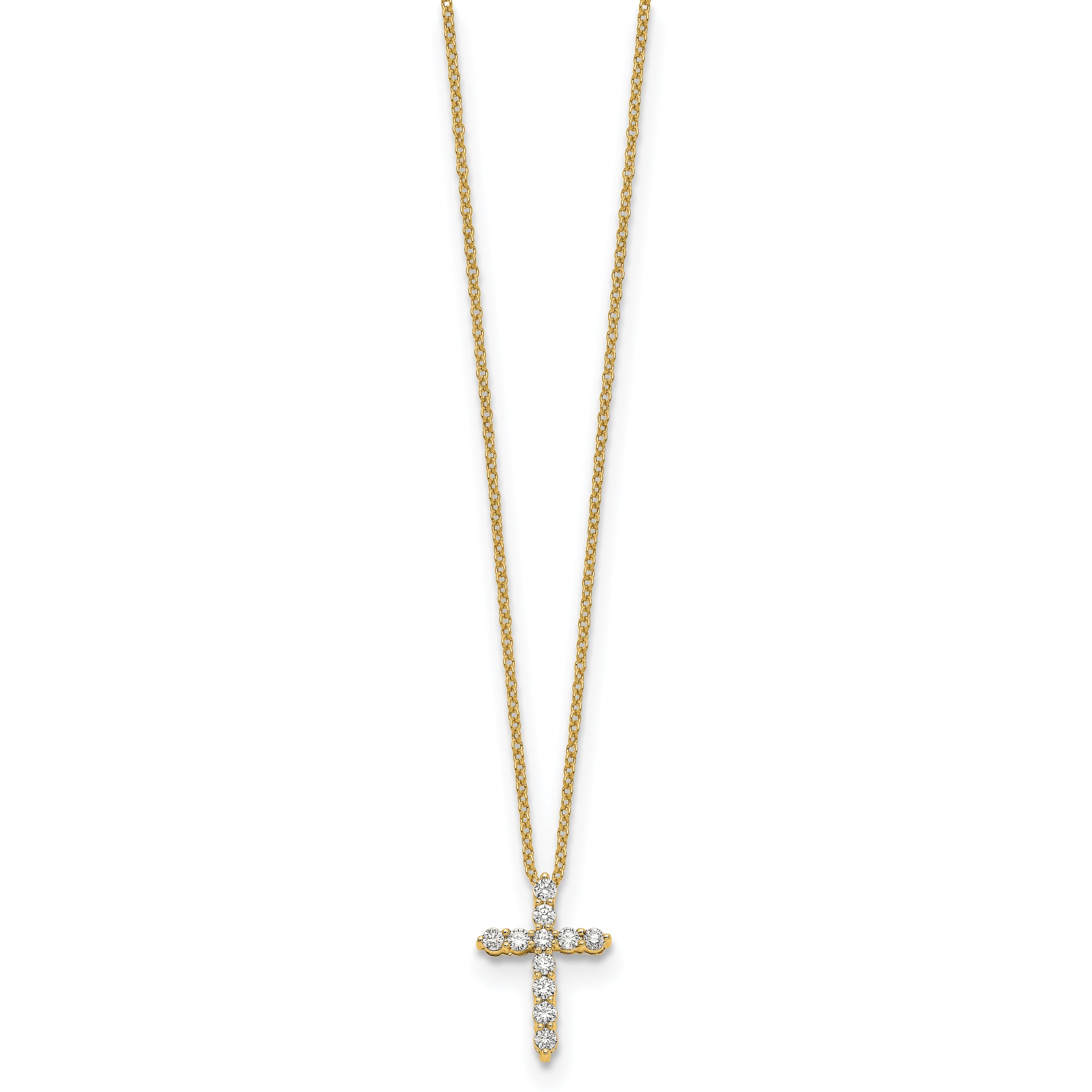 10k Diamond Cross 18 inch Necklace