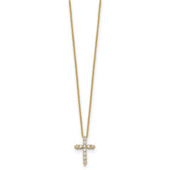 10k Diamond Cross 18 inch Necklace